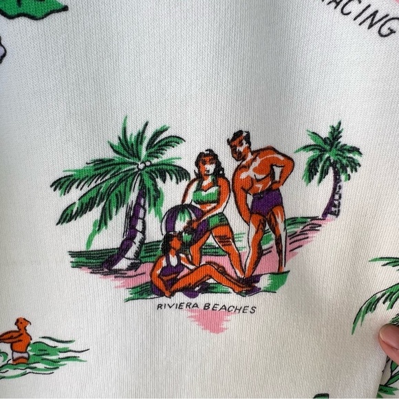 LOU & GREY ST. TROPEZ FUN GRAPHIC PRINT VACATION SWEATSHIRT OVERSIZED XS - Picture 10 of 11